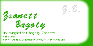 zsanett bagoly business card